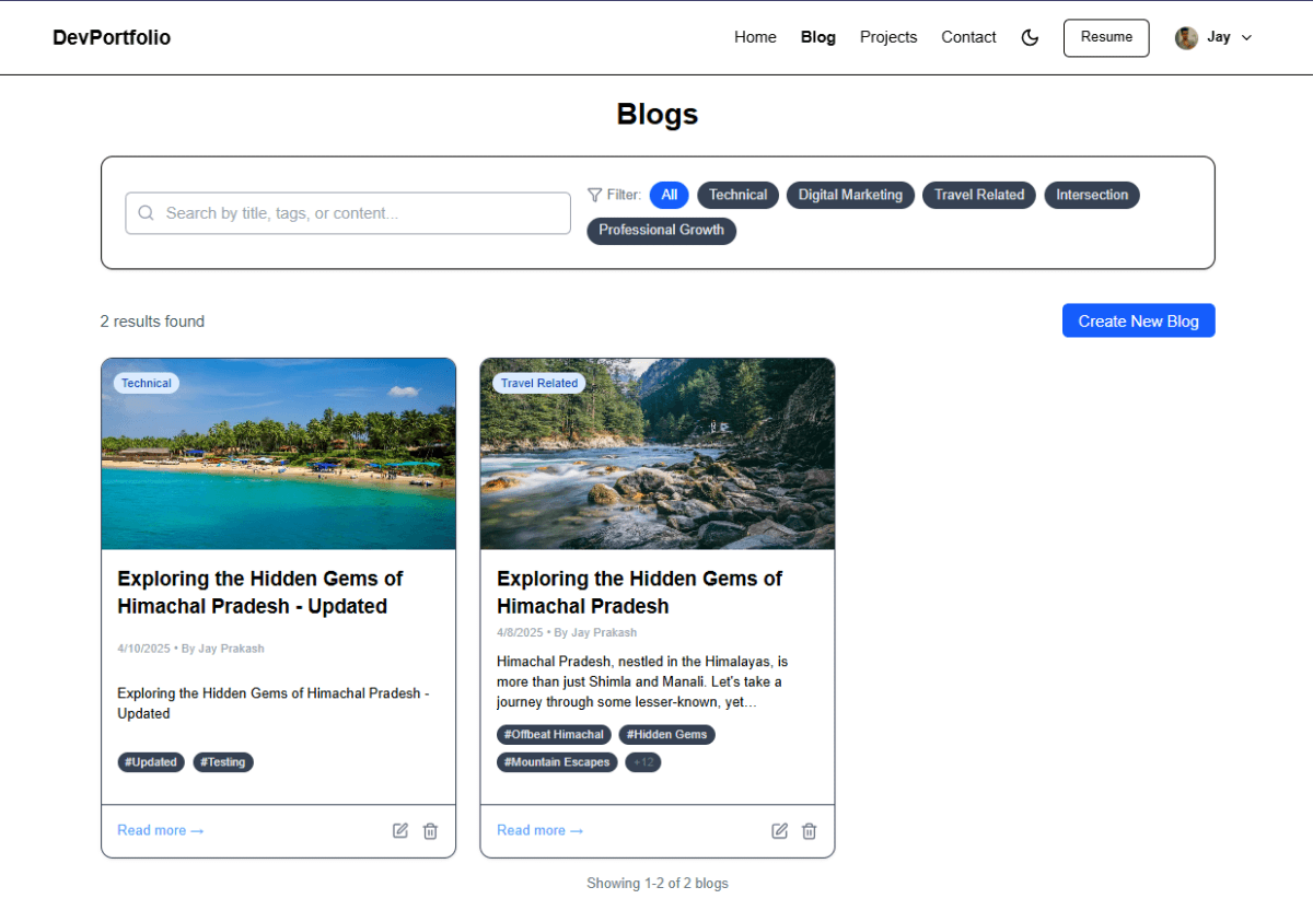 Full-Stack Blog Platform